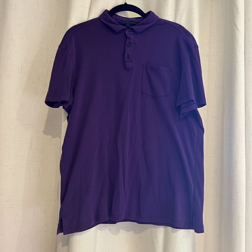 John Varvatos USA Purple Short Sleeve Men’s Polo Shirt Size L
